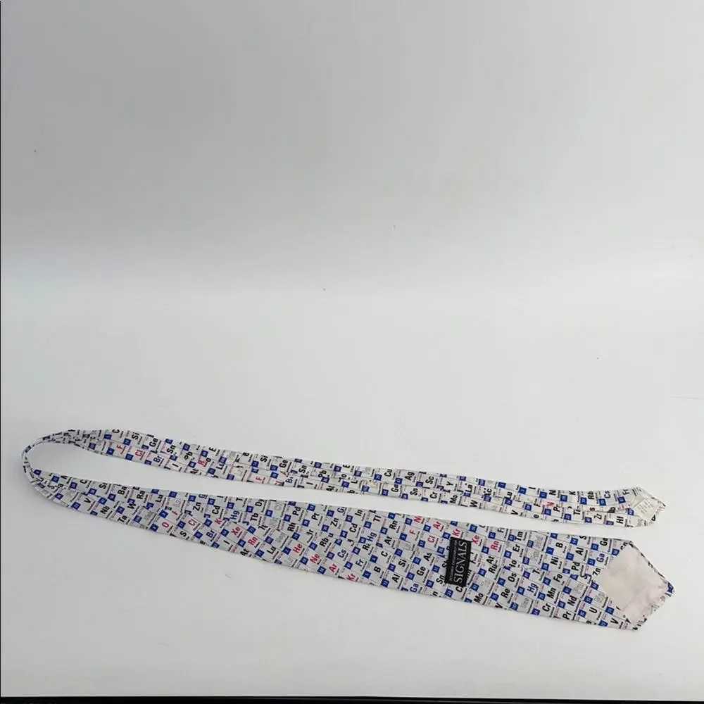 Silk science periodic table print STEM teacher scientist nerd neck tie
